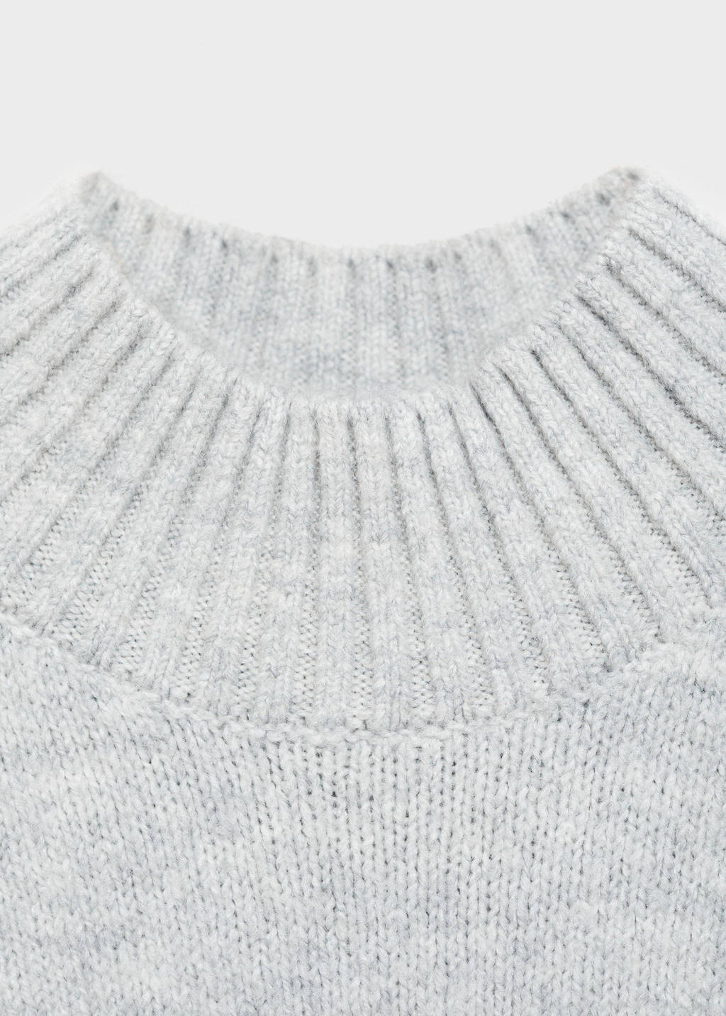 Mango Kids midi jurk gebreid grijs