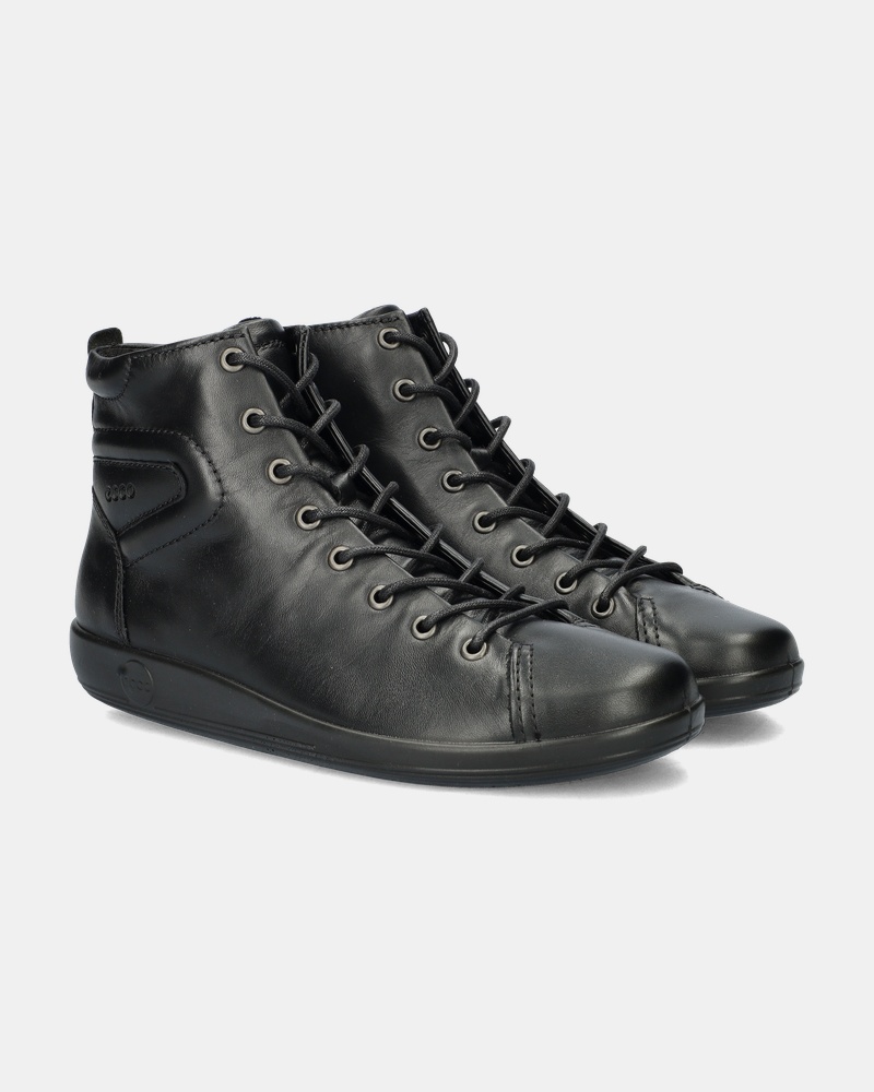 Ecco Soft 2.0 Hoge sneakers  - zwart