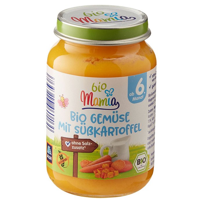 MAMIA BIO Bio-Menü 190 g, Gemüse mit Süßkartoffeln
