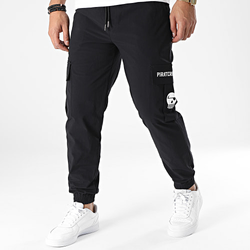 Pantalon Cargo Logo 2 Noir Blanc