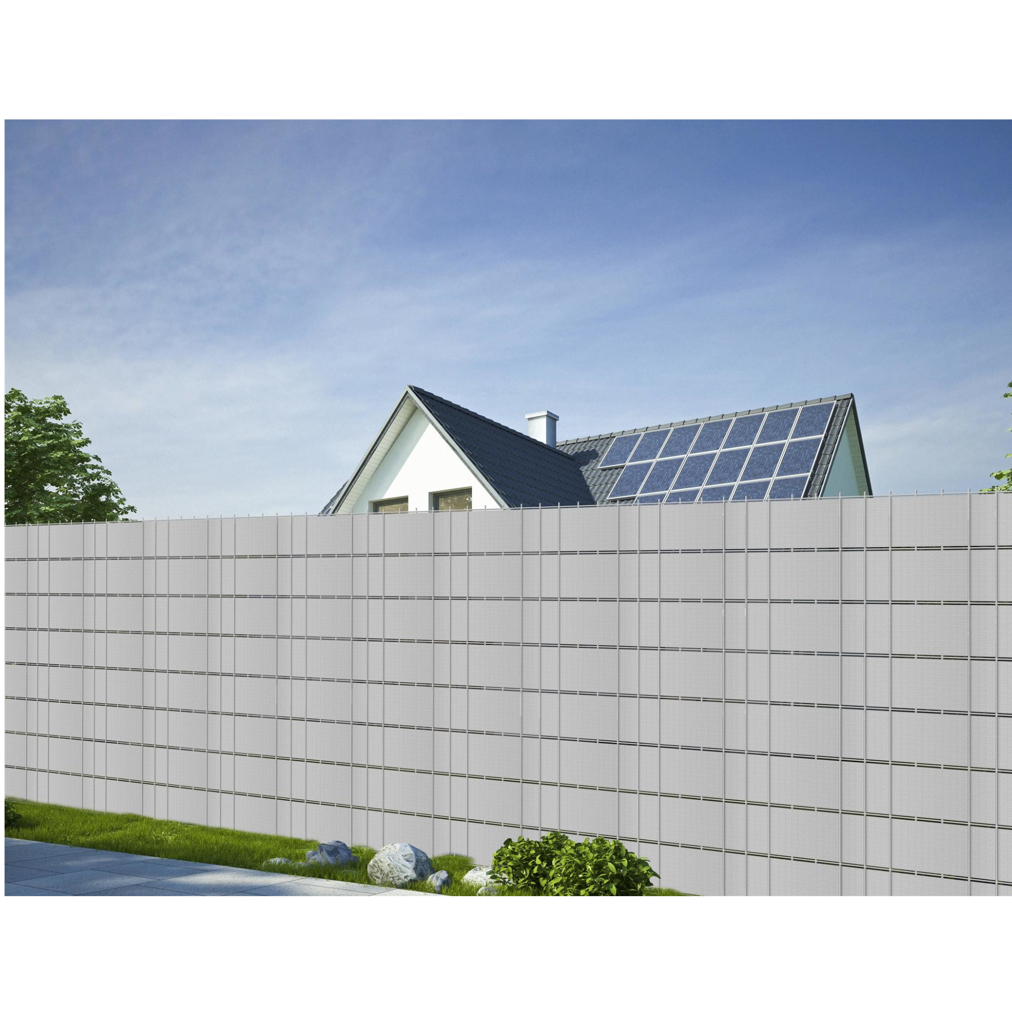 Sichtschutz Zaunfolie PVC 35 m grau