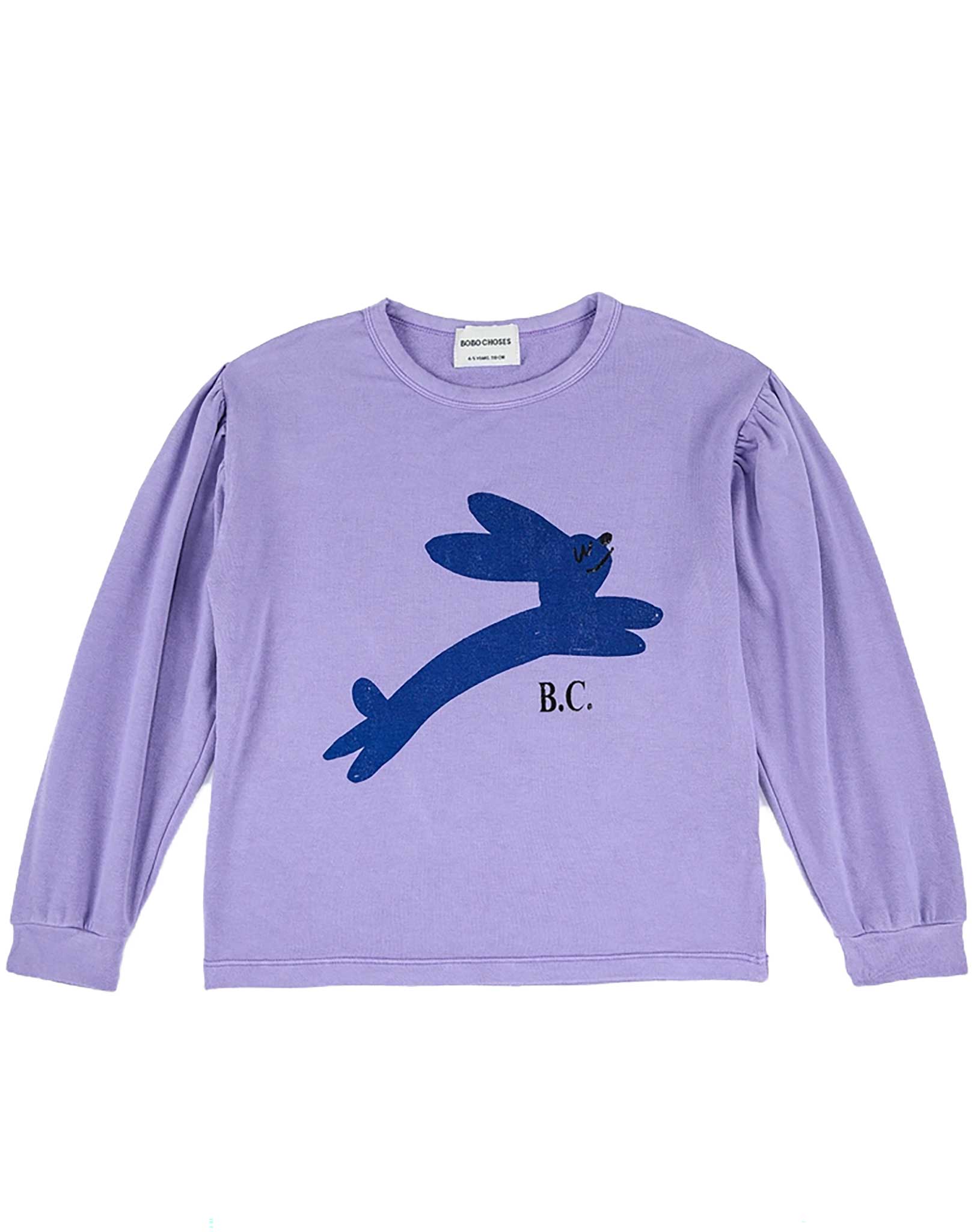 Langarmshirt JUMPING HARE in purple