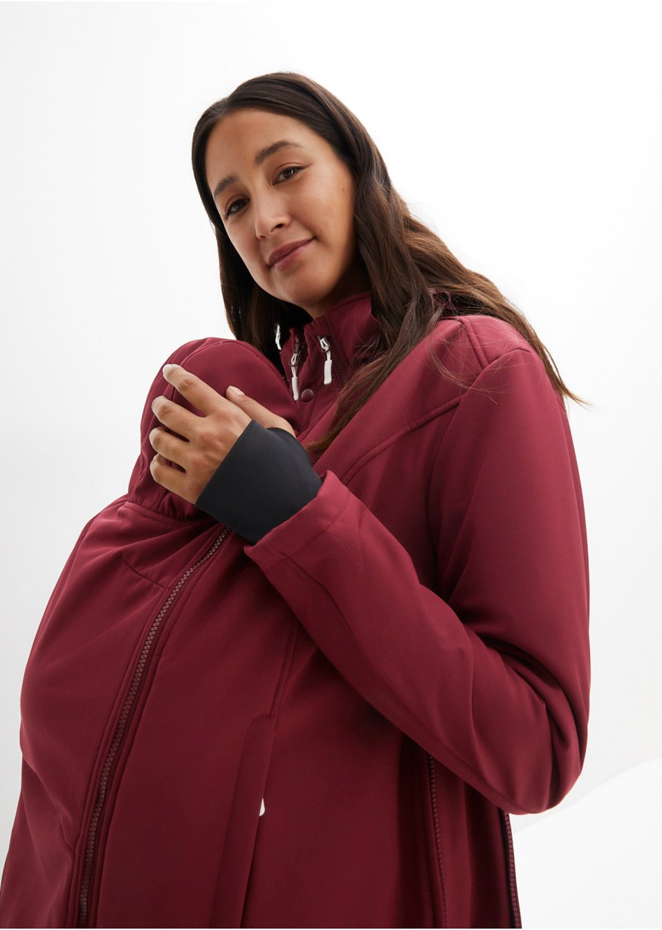 Veste longue softshell fonctionnelle avec polaire peluche