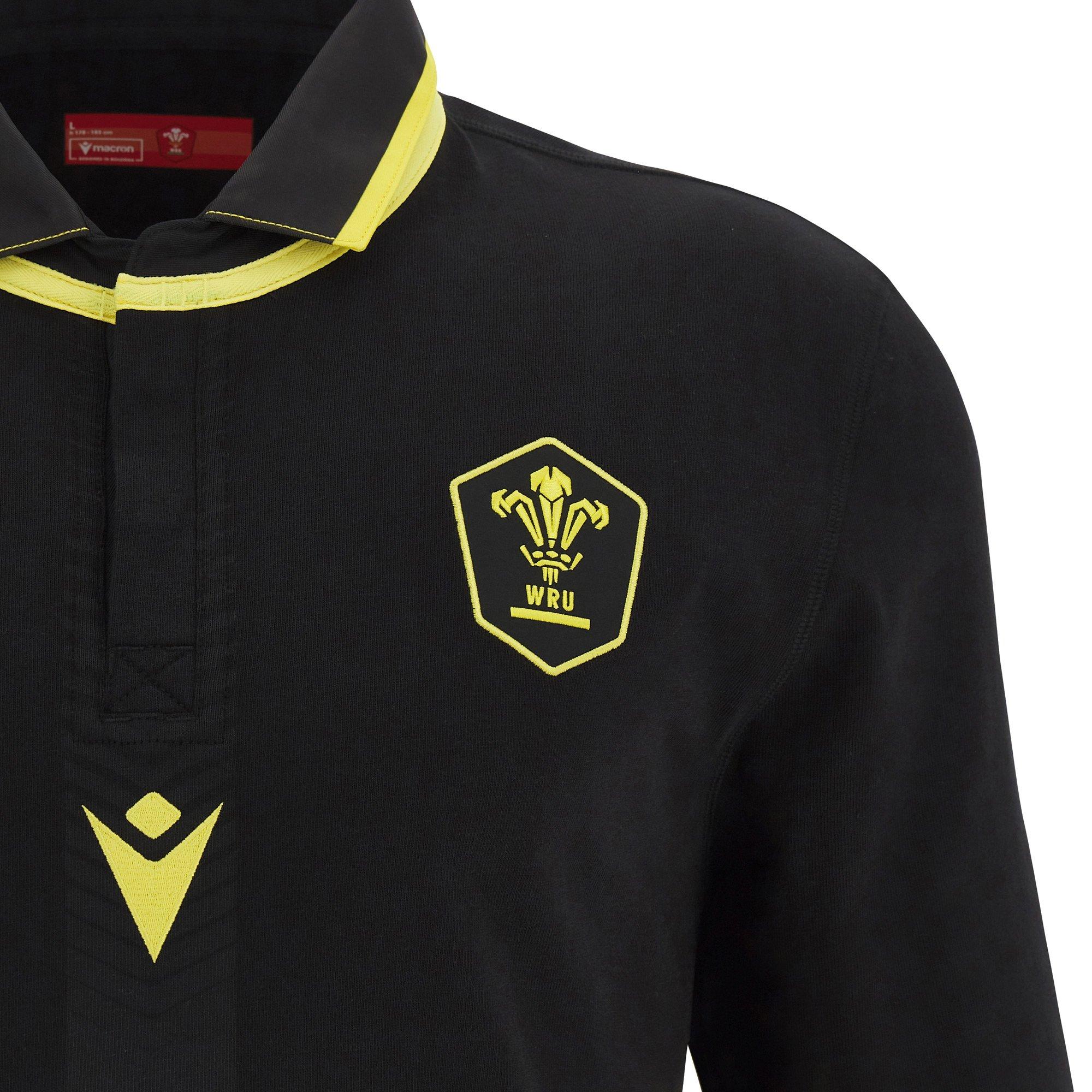 Macron Wales Rugby Away Long Sleeve Shirt 2023 Adults RWC