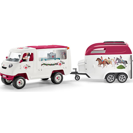 Schleich 42439 mobil dyrlæge med føl