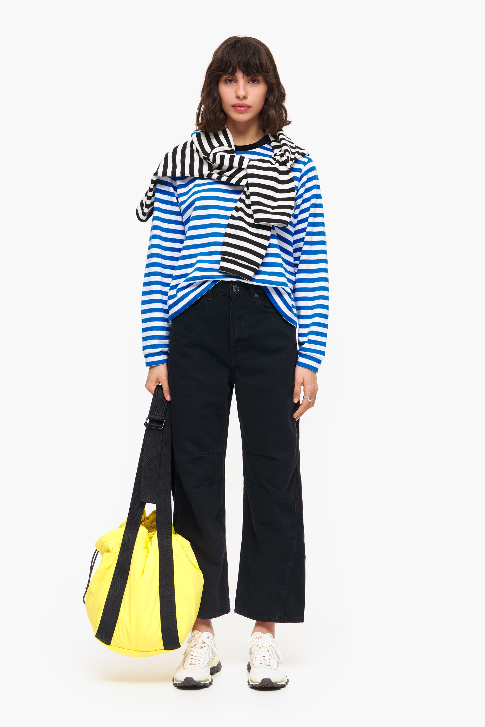 Camiseta listrada azul