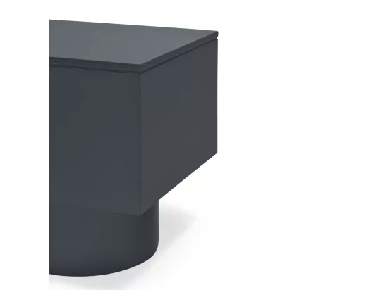 Totem - Meuble TV 4 portes en bois L200 cm - Couleur : Gris anthracite