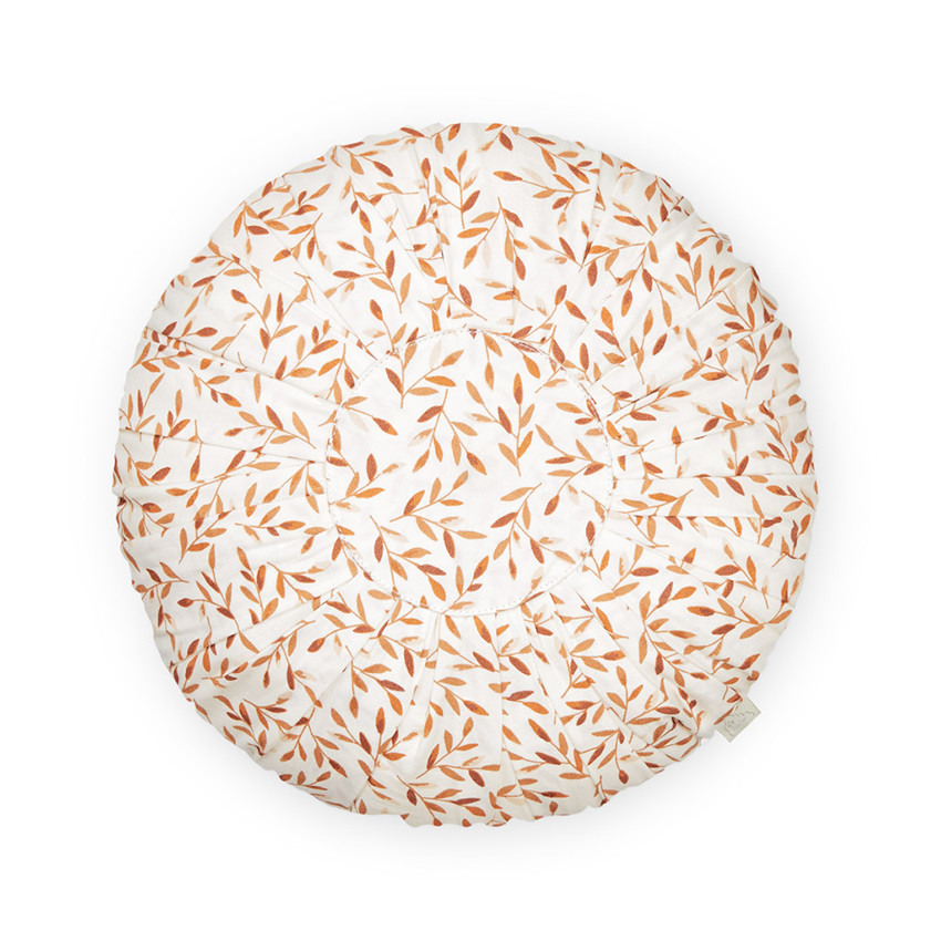 Coussin décoratif rond - Caramel Leaves
