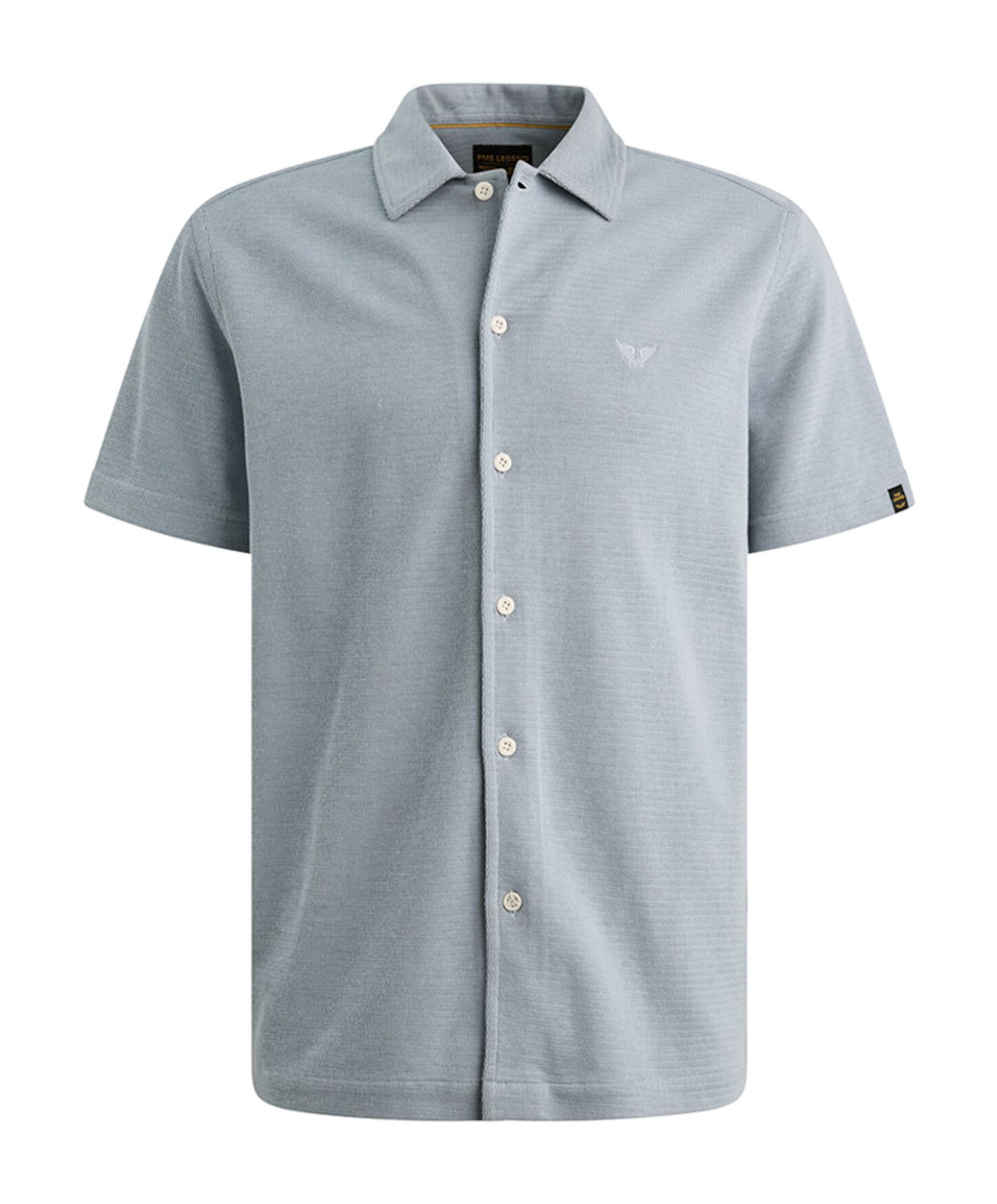 PME Legend Heren overhemd korte mouw blauw