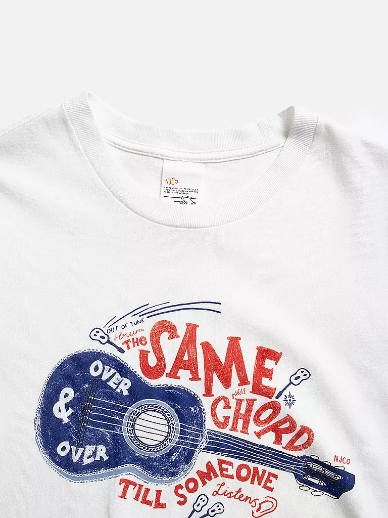NUDIE JEANS T-Shirt ROY weiss