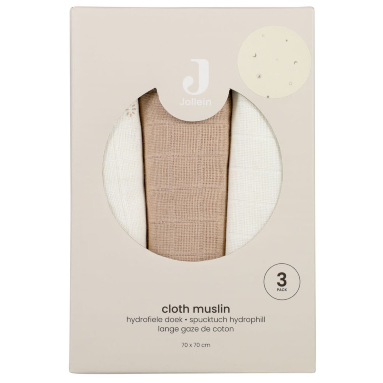 Jollein Gazetücher Spucktuch Hydrophill 70x70cm (3pack)
