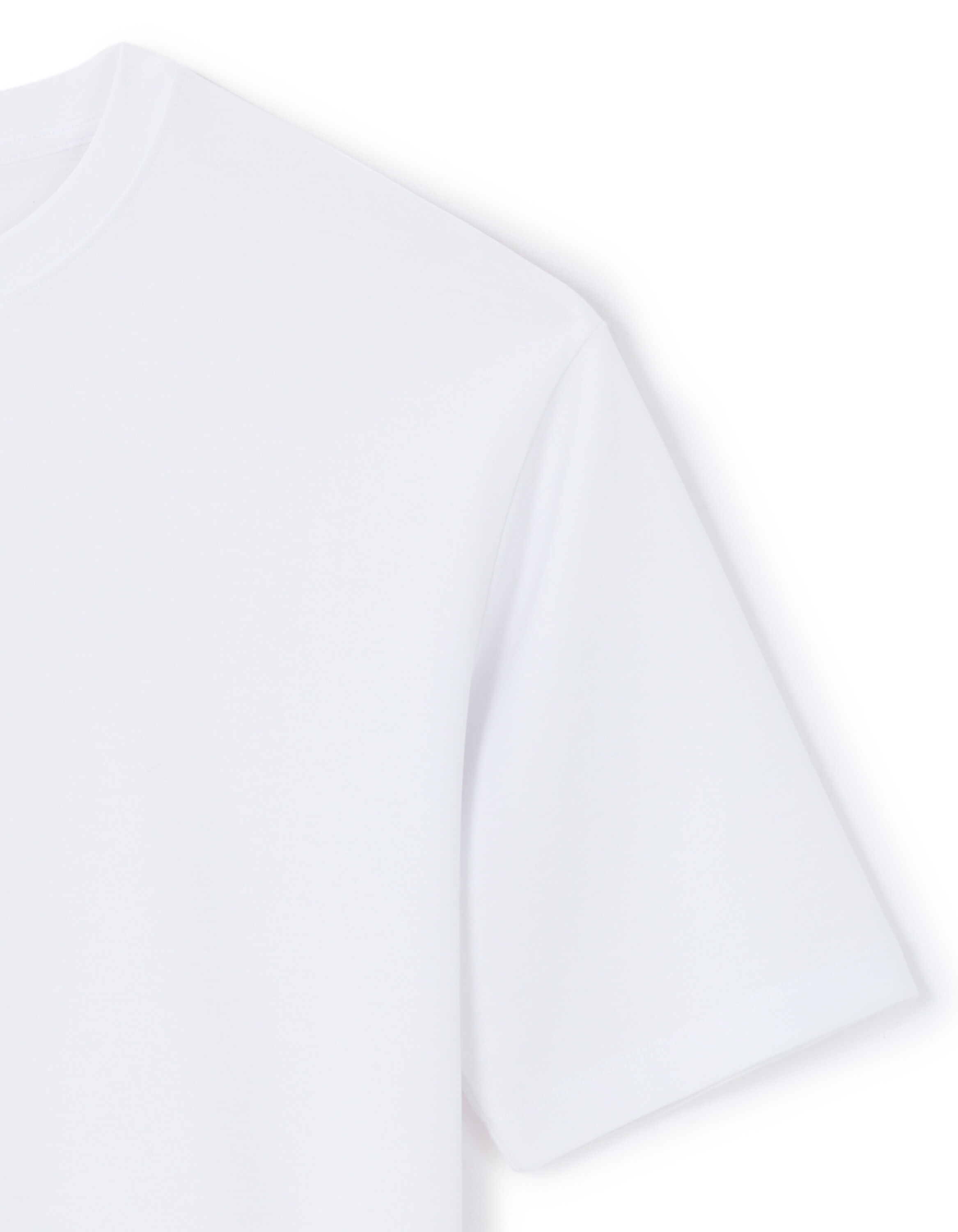 T-shirt oversize col rond - blanc