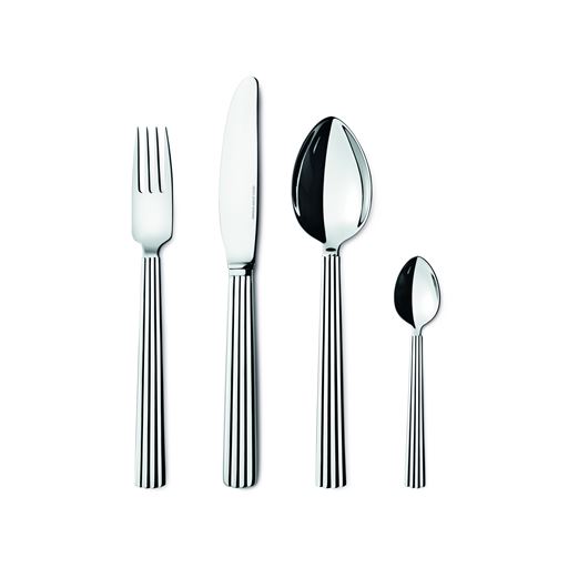 Georg Jensen Bernadotte Bestiksæt, Blank Stål, 16 Dele