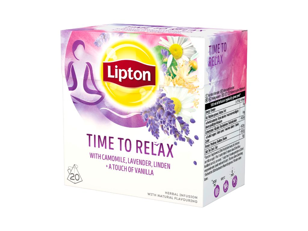 INFUSÃO LIPTON TIME TO RELAX 20 PYRAMIDES