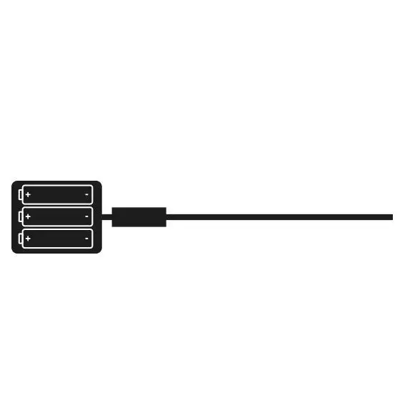 Guirlande lumineuse à piles 14,30 m 192 LED câble noir Durawise Blanc chaud