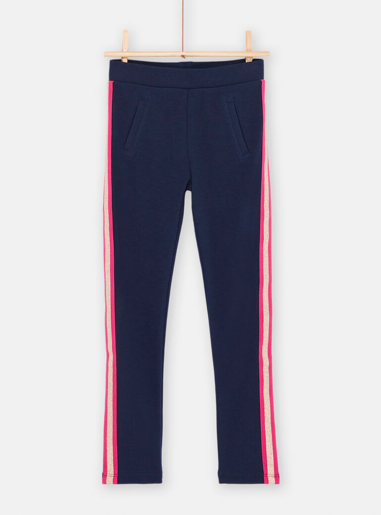 Pantalon souple bleu marine fille