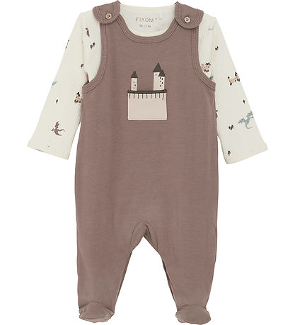 Fixoni Bodys?t - Smækbukser/Body l/æ - Deep Taupe