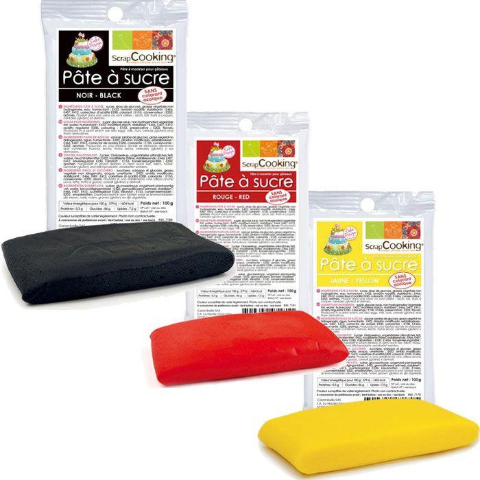 Kit de pâte à sucre Allemagne - noir-rouge-jaune Scrapcooking