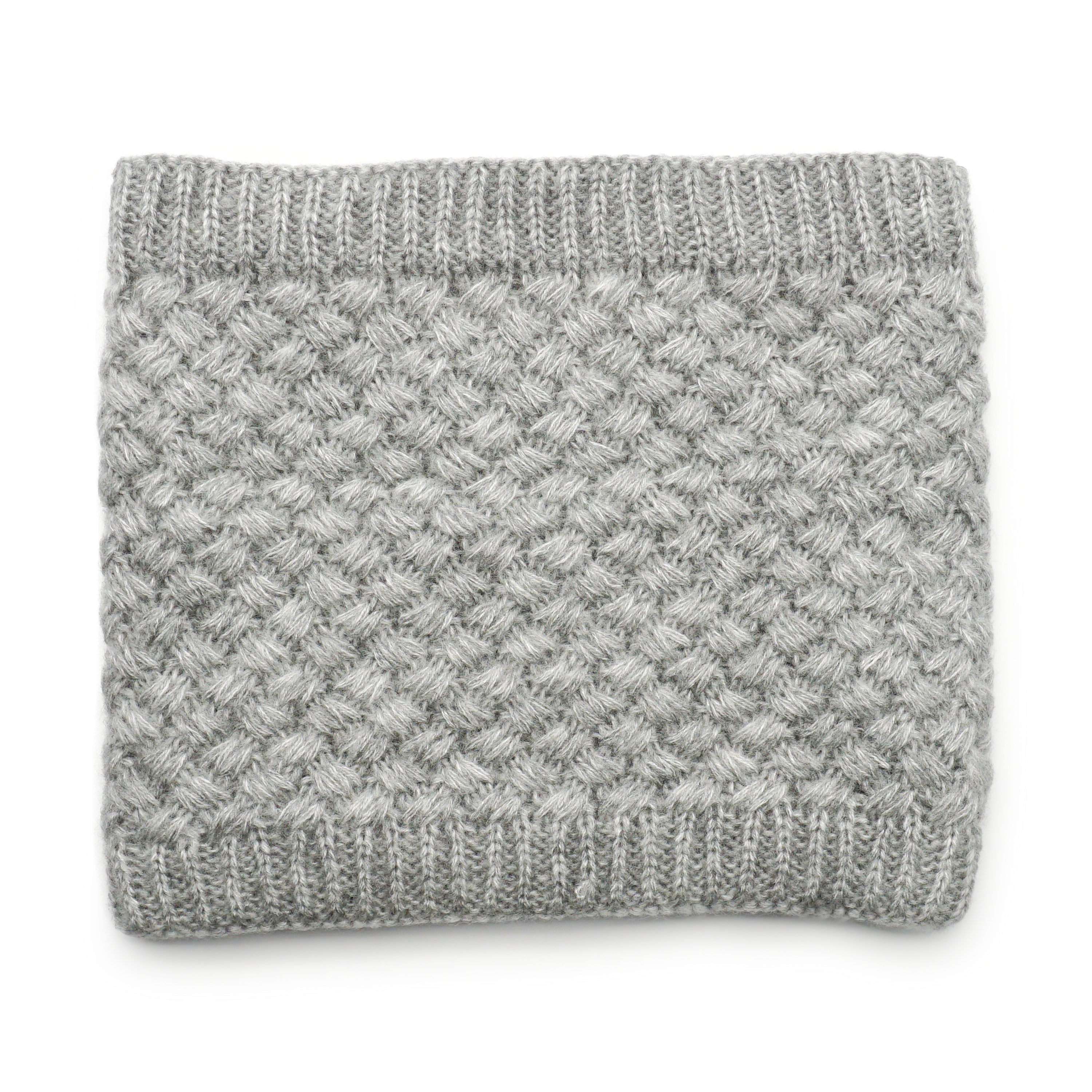 Damen / Kinder Flauschiger Schlauch Schal Fashion Strick Accessoire - Grau
