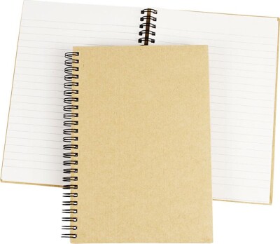 Notesbog Med Spiral - A5 - 60 G - Brun - 1 Stk
