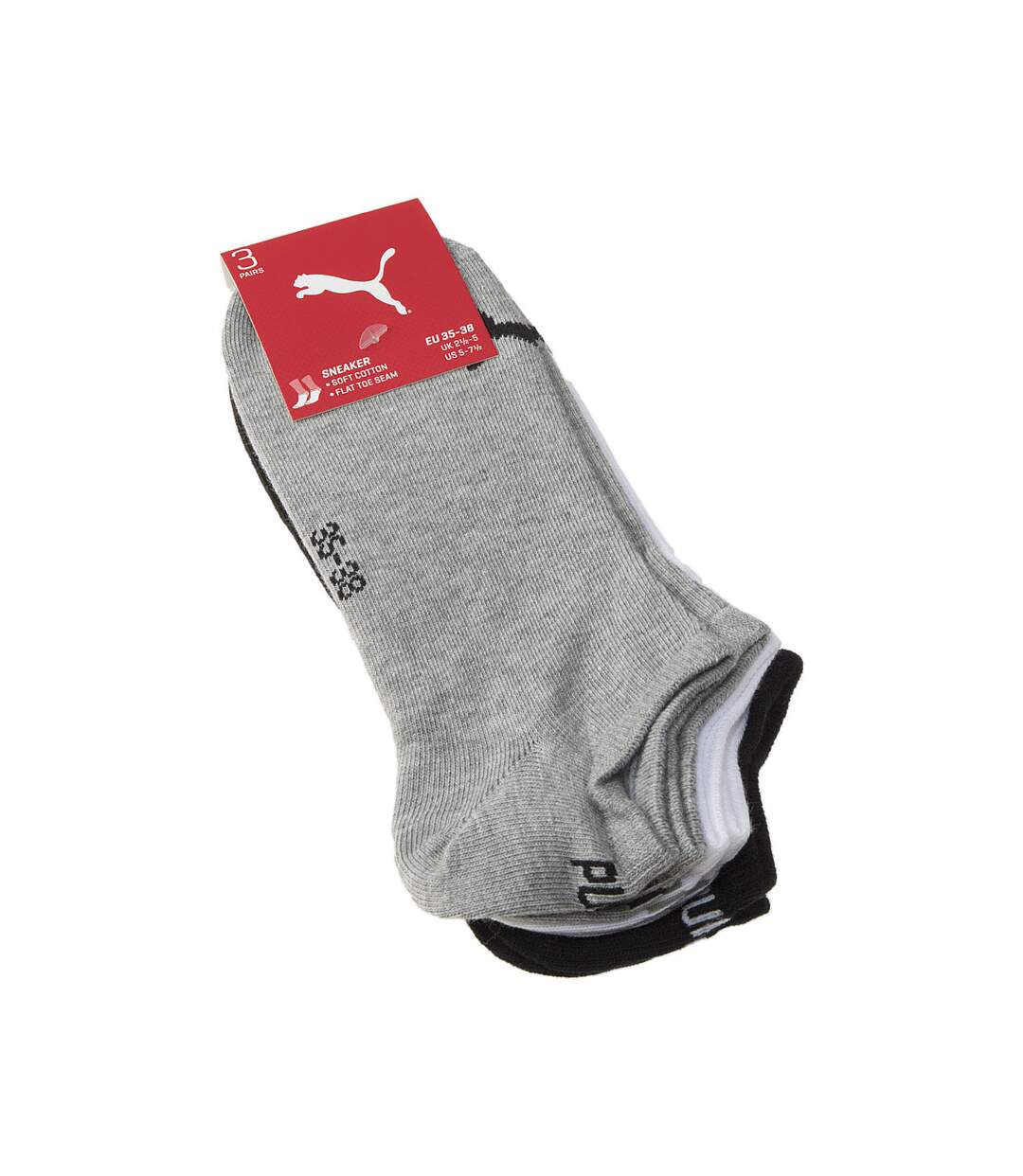 Chaussette Mini-chaussettes - Lot de 3 - Coutures plates - Sans bouclette - Multisport - Fine - Coton - Multicolore - Sneaker unisex