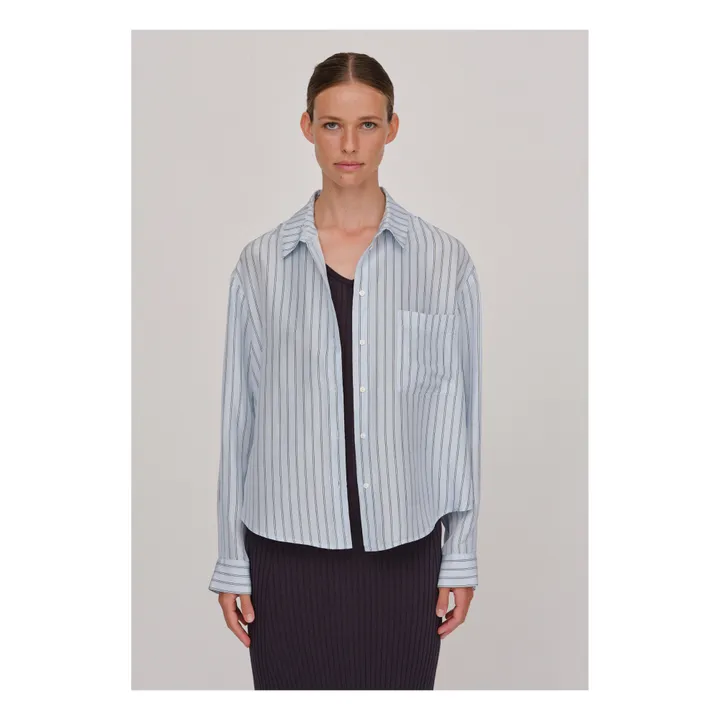 HERSKIND Chemise River Soie | Bleu Clair