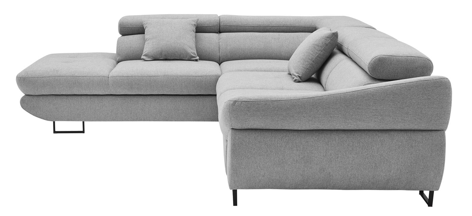CASAVANTI Ecksofa FABIO 235 x 280 cm Primo hellgrau
