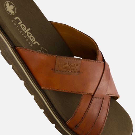 Rieker Clarino Slipper cognac Leer