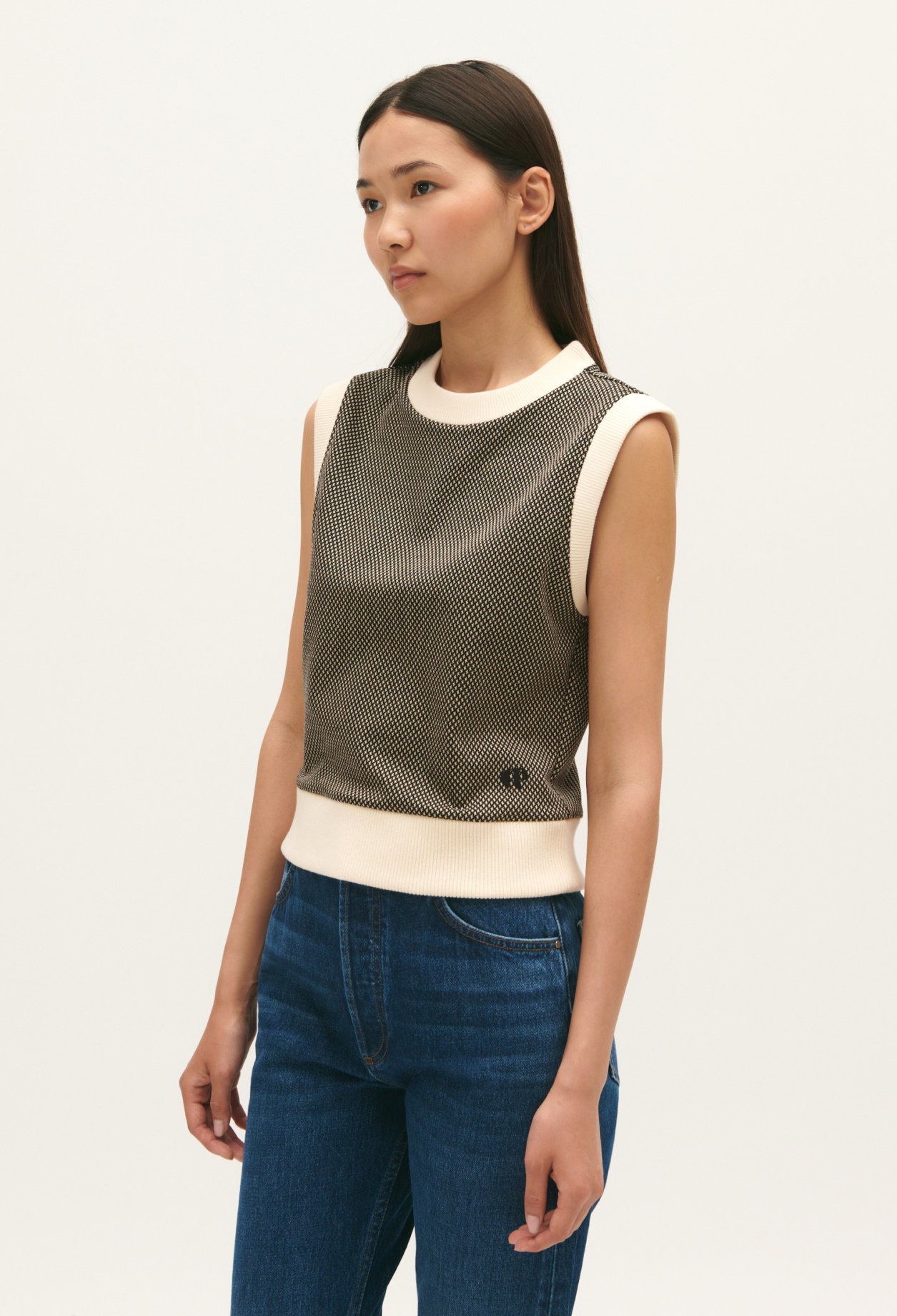 Pull sans manches chocolat