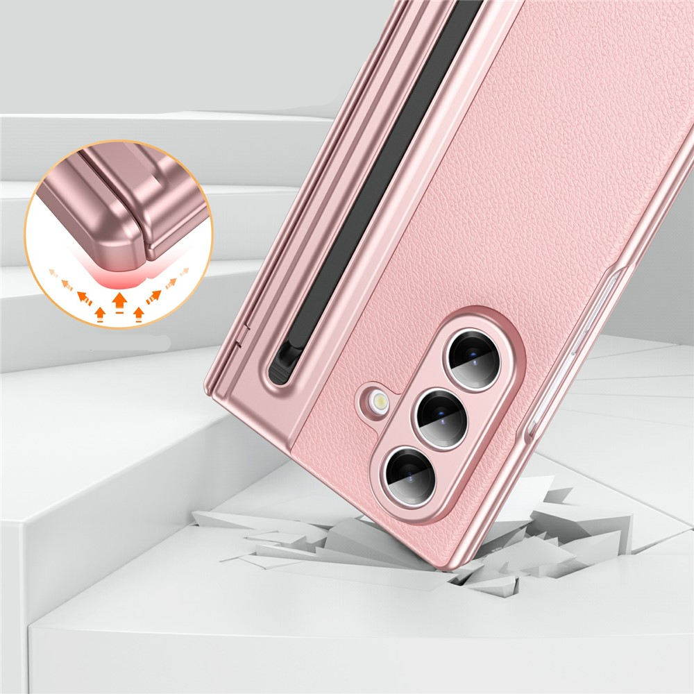 Samsung Galaxy Z Fold7 Hardcase Schutzhülle mit Touch Pen   Display Schutzglas - Rosa