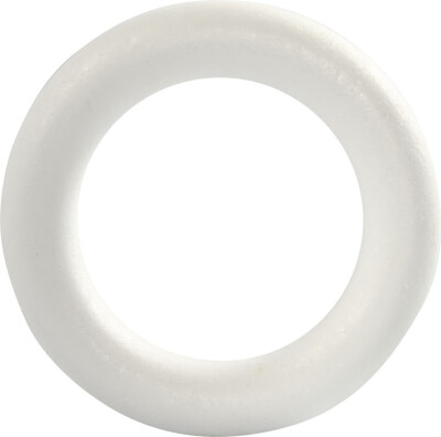Ring - Str. 17 CM - Tykkelse 30 MM - Hvid - 1 Stk
