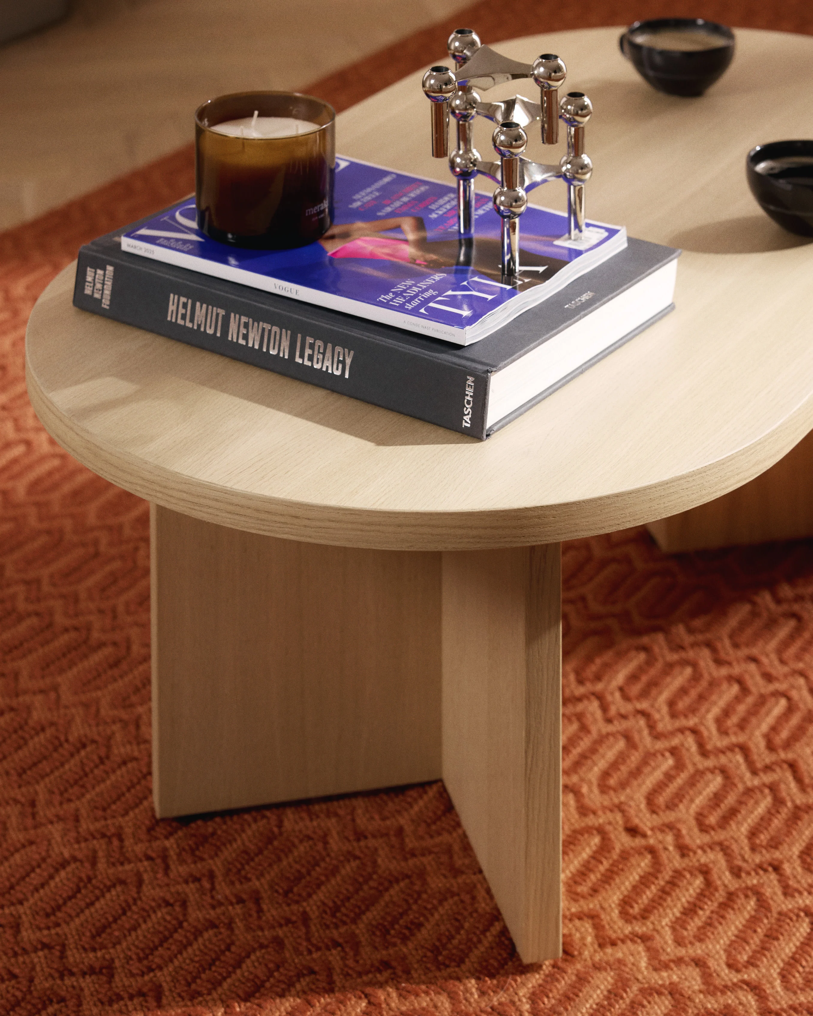 Ovale houten salontafel Toni