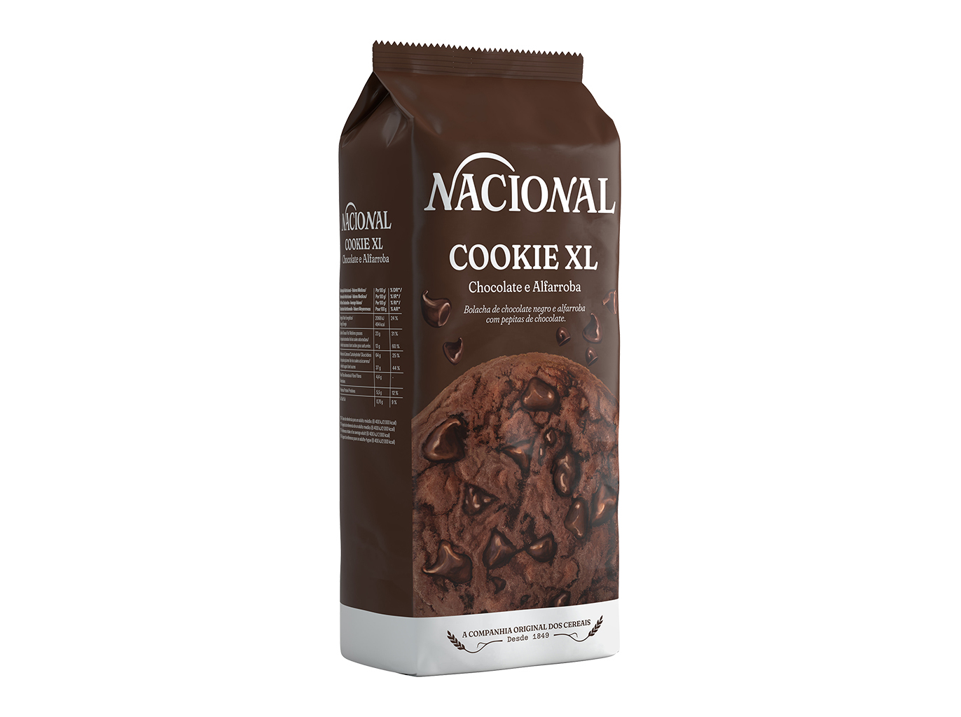 BOLACHA NACIONAL MY COOKIES XL ALFARROBA COM PEPITAS CHOCOLATE 180G