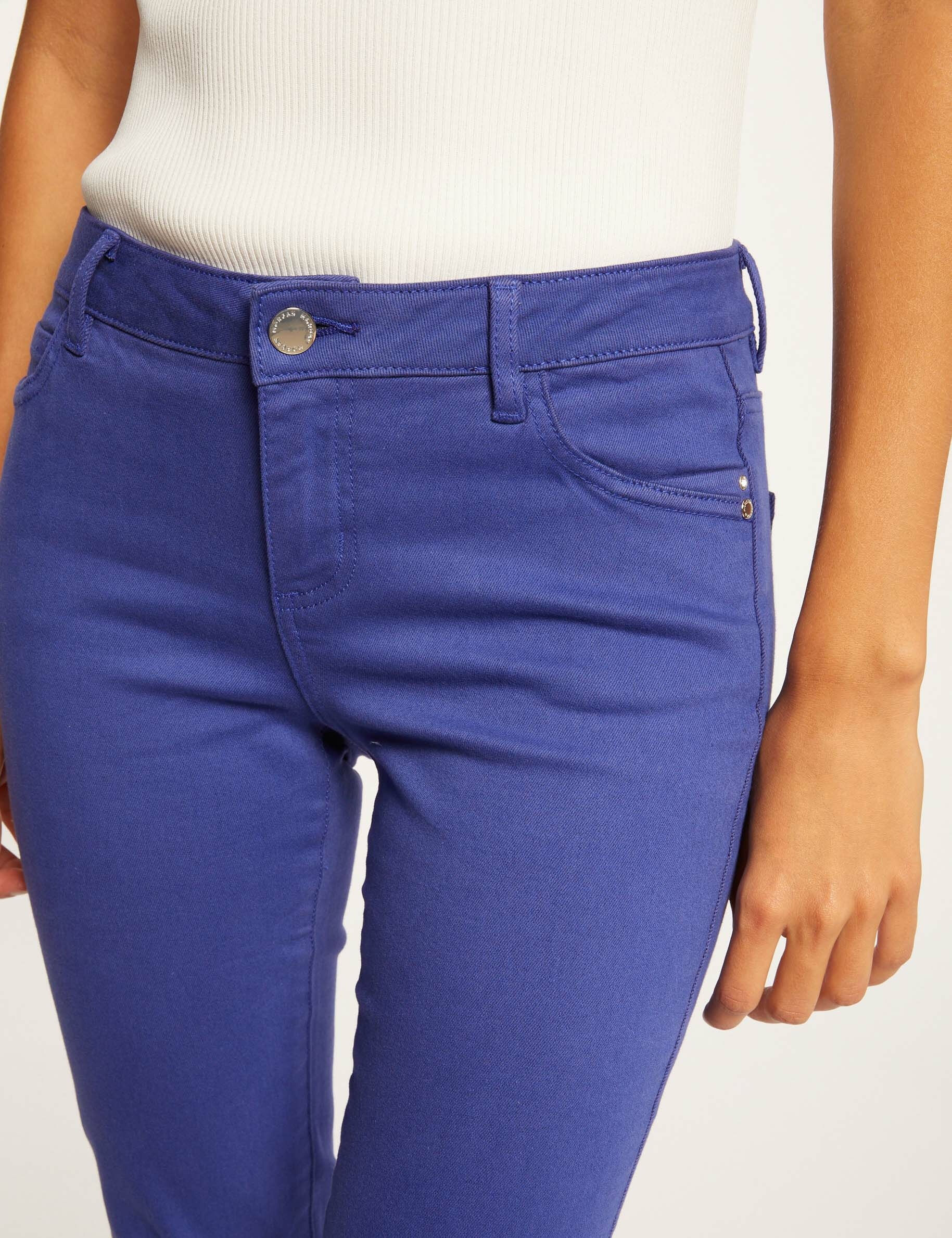 Pantalon skinny taille basse violet femme - violet