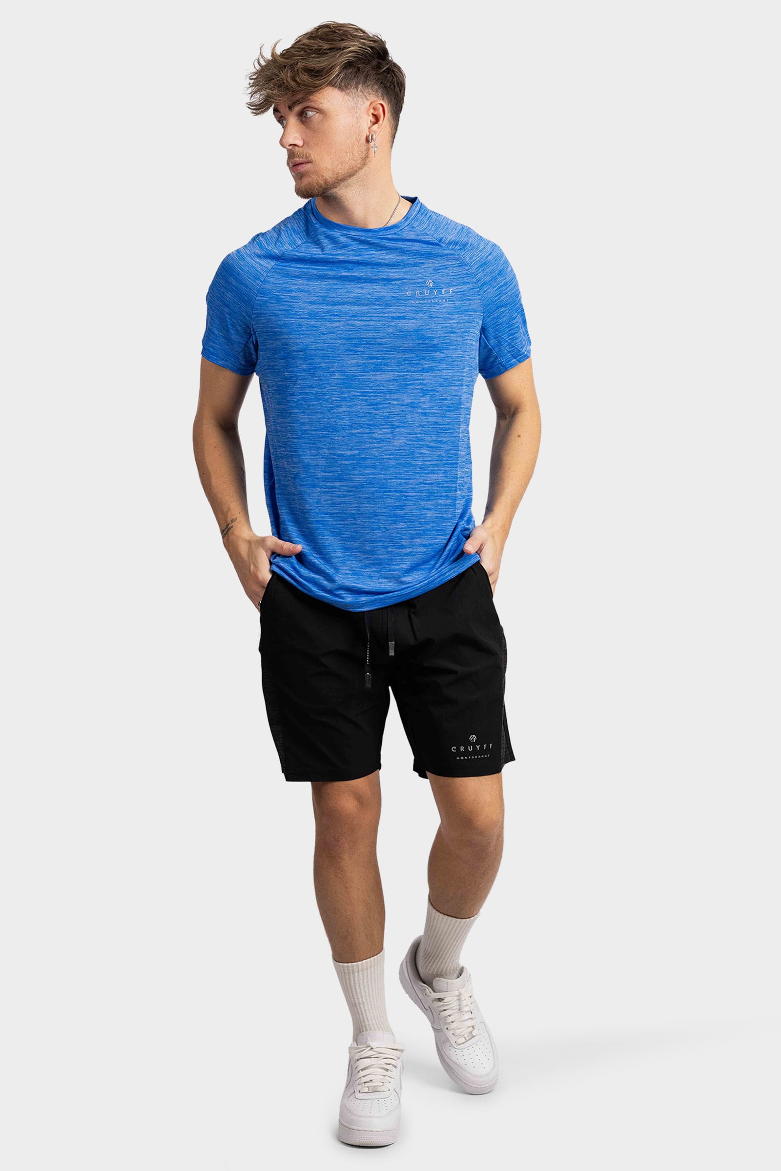 Cruyff Montserrat Neve Space T-Shirt Heren Blauw