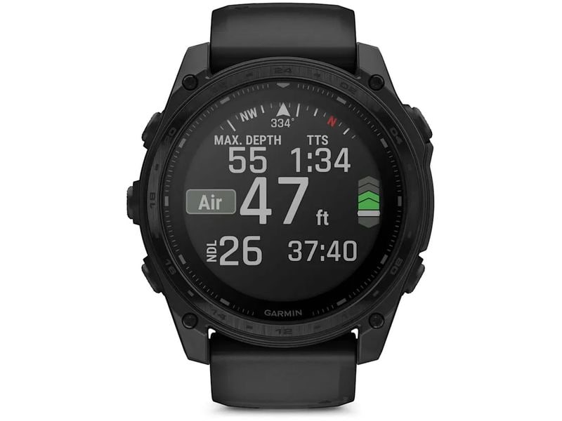 GARMIN GPS-Sportuhr Tactix 8 Solar Elite 51mm, Schwarz Taktische Multisport-Smartwatch mit Applied Ballistics Elite – Perfekt für Outdoor-Abenteuer, Militär & Schiesssport
