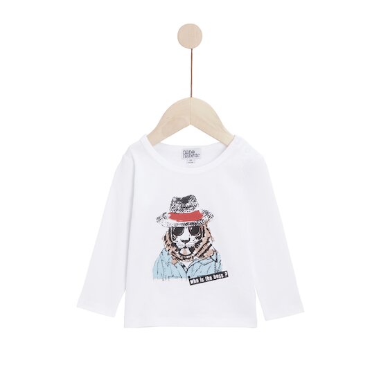 Tropicool T-shirt manches longues   Blanc Plume        de               Nano & nanette