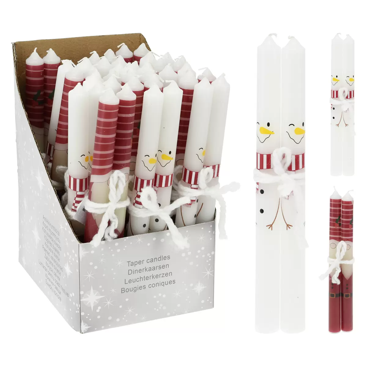 Stabkerze XMAS rot,weiss