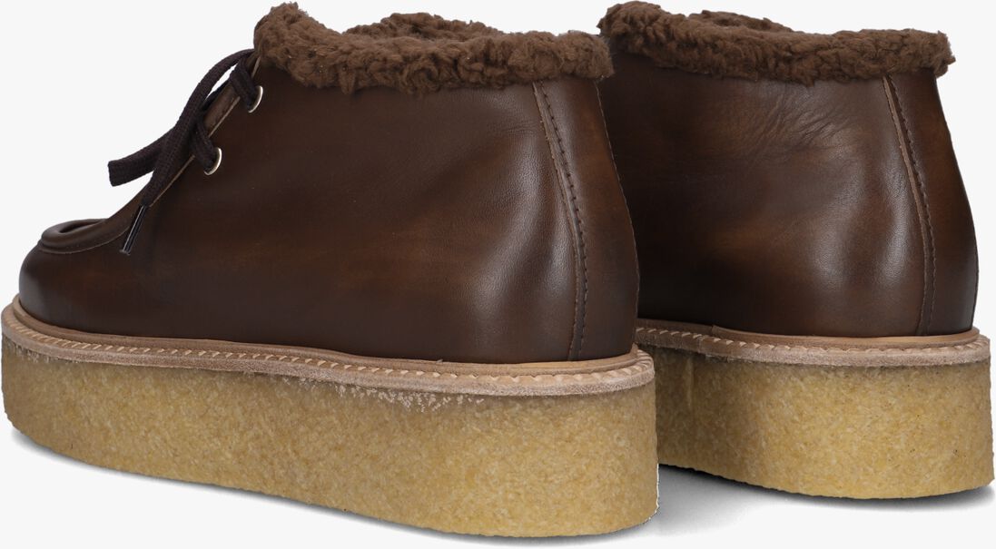 bruine posa veterschoenen chukka shearling
