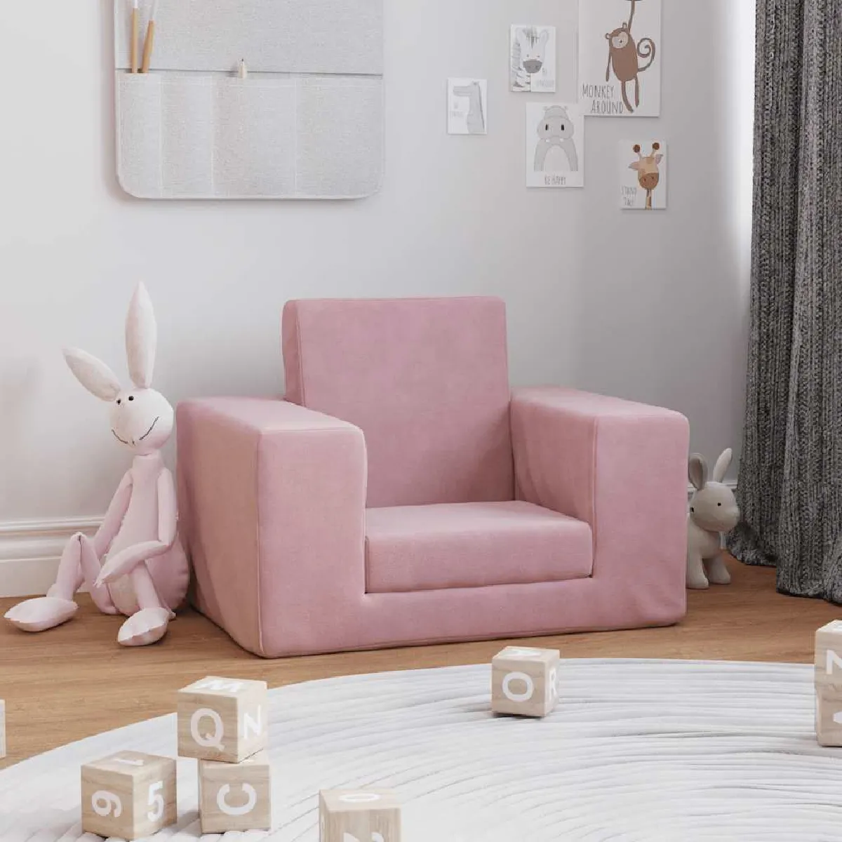 vidaXL Canapé-lit Enfant - Rose
