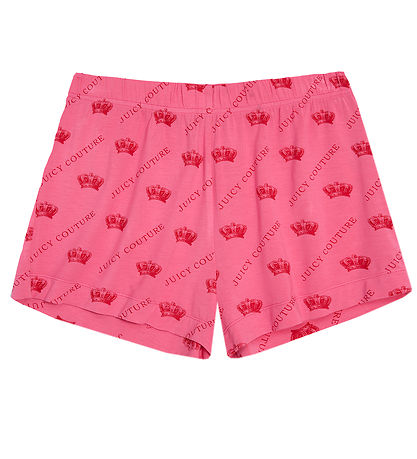 Juicy Couture Nachtshorts - Buzz - Pink & Red Corwn Print