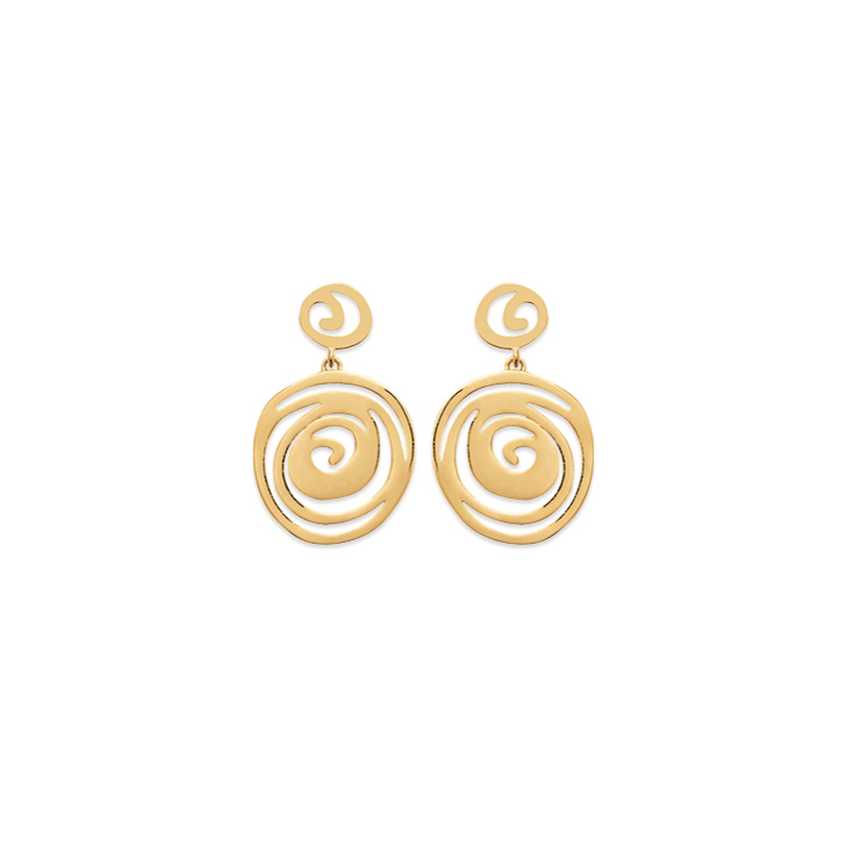 Boucles d'oreilles pendantes plaqué or jaune CYCLADES - Bijoux Privés Discovery