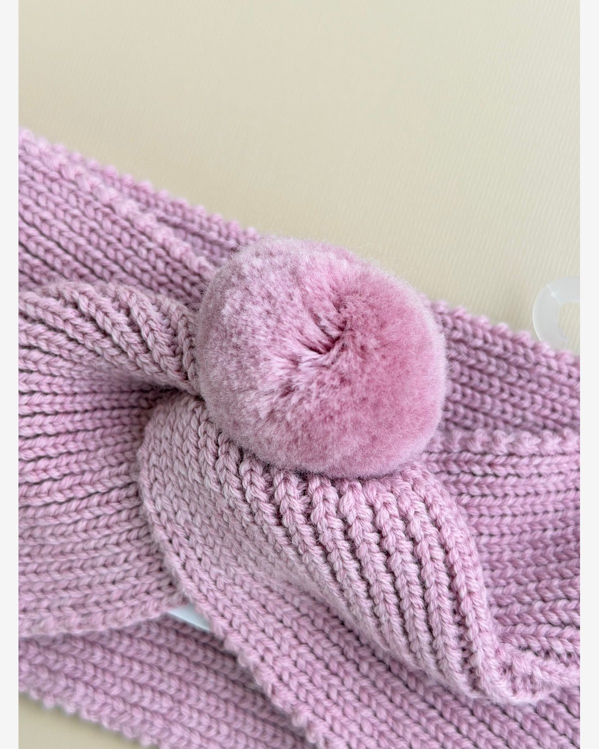 Pannebånd med dusk – 100% Merino | Hodebånd Pompon