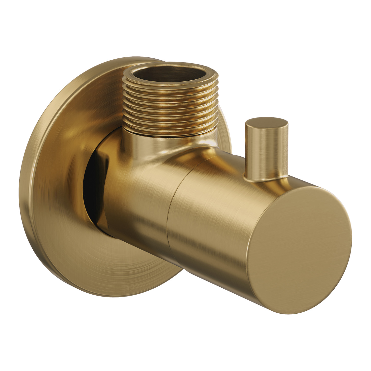 Brauer Gold Edition hoekstopkraan compleet met slang goud geborsteld PVD