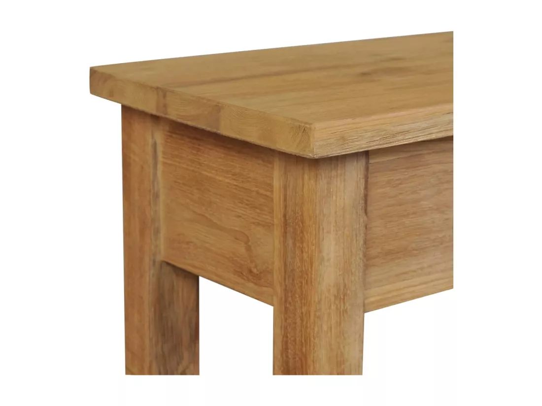 Table console teck massif 120x30x80 cm