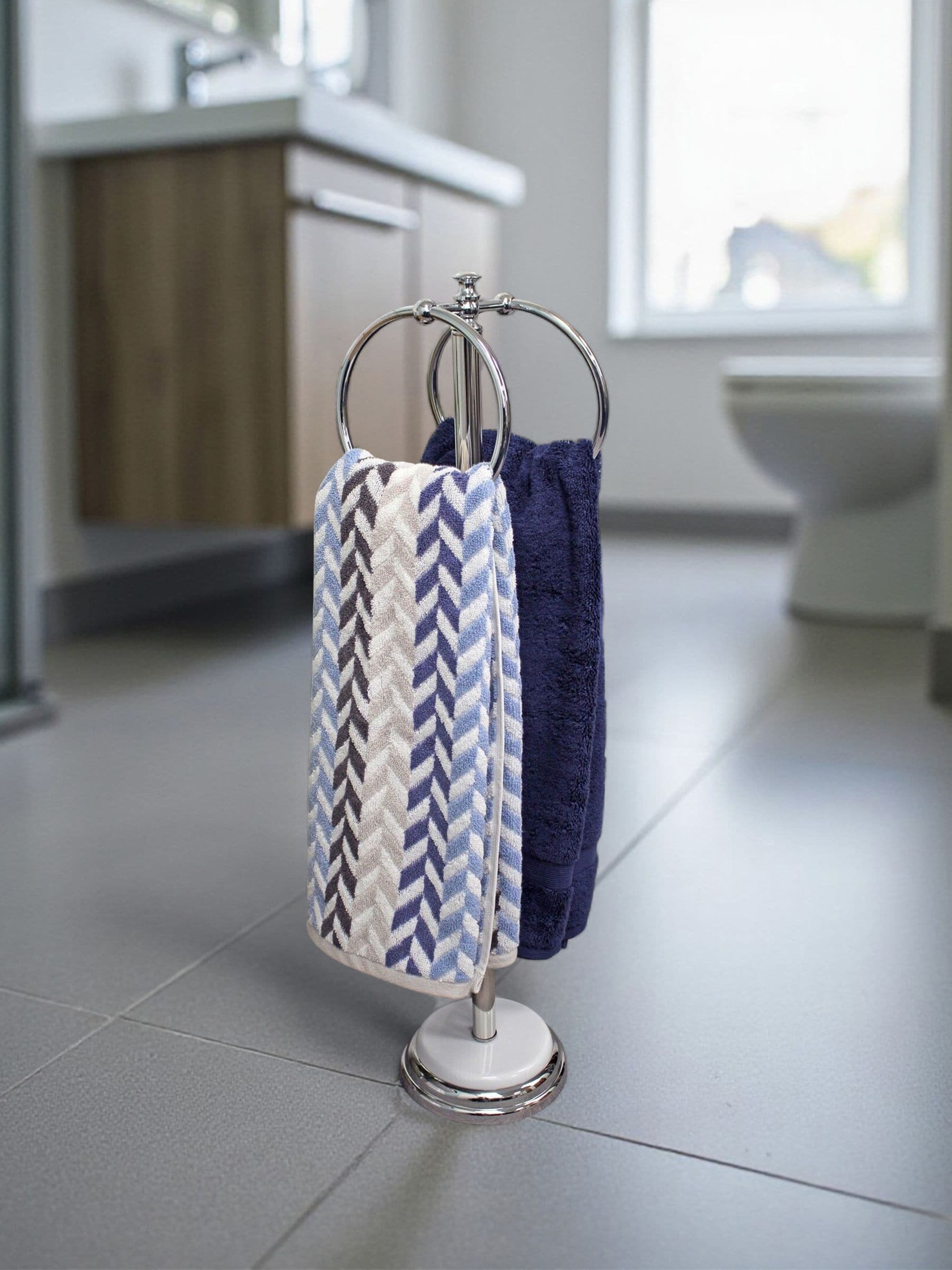 Showerdrape - Opera - Vrijstaande houder met twee handdoekringen