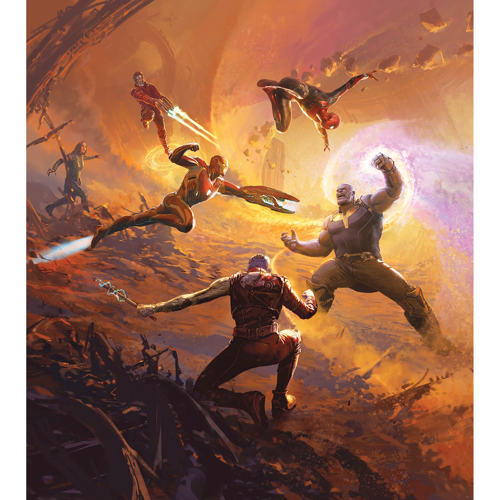 Vlies-Fototapete AVENGERS EPIC BATTLE TITAN - bunt - 250x280 cm