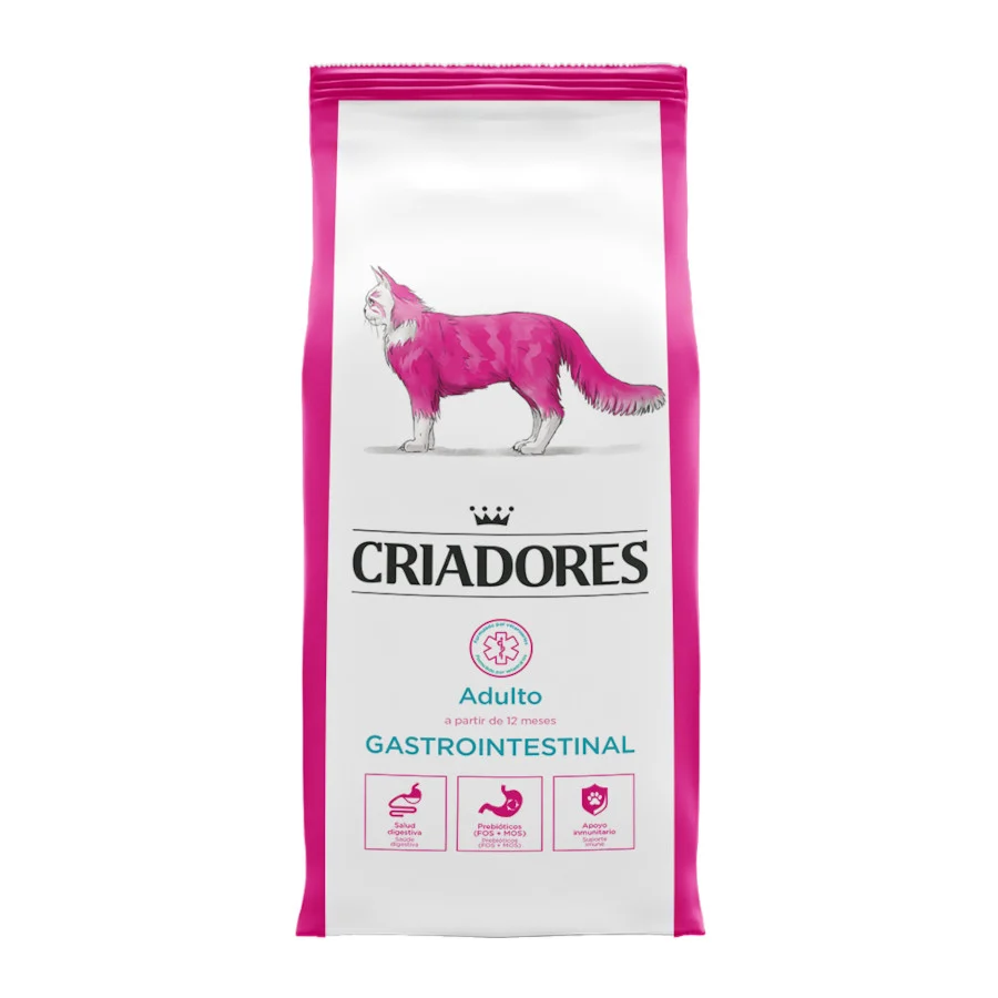Ração dietética gastrointestinal para gatos com sabor de frango da Breeders.