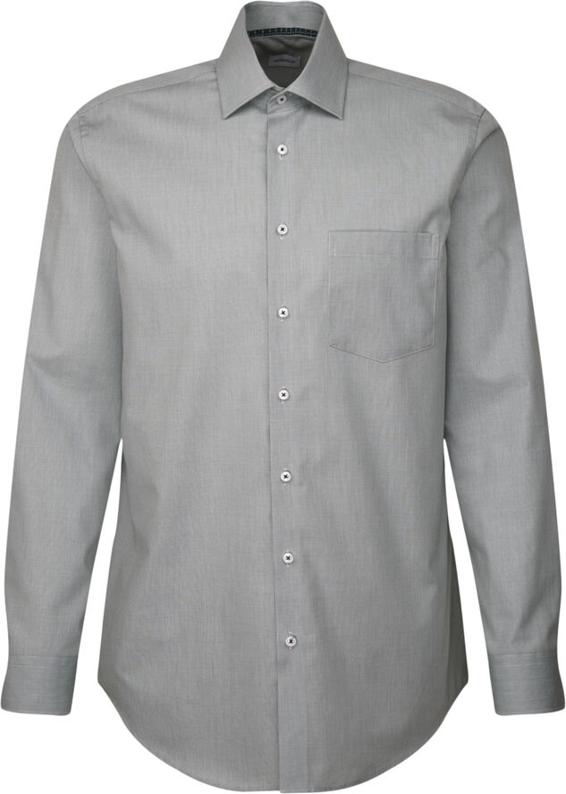 Seidensticker Business Shirt Regular Long sleeve Kent-Collar Structure Green
