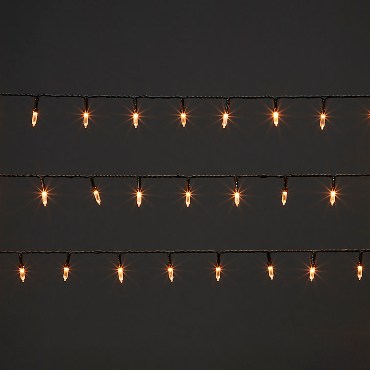 Guirlande lumineuse LED intérieure et extérieure blanc chaud câble vert 8 fonctions 11,14 m